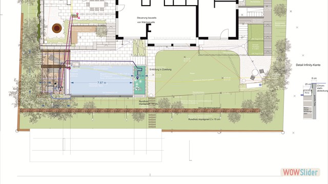  Gartenplan mit Pool